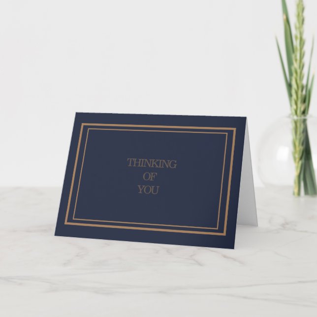 Business Corporate Navy och White Sympathy Card Kort (Framsida)