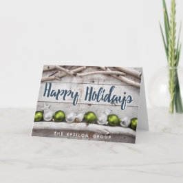 Business Corporate Rustic Glad helg Card
