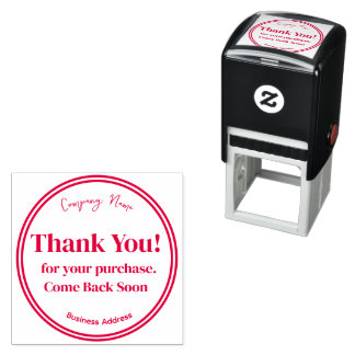 BUSINESS CUSTOMIZABLE THANK YOU . RUBBER STAMP SJÄLVFÄRGANDE STÄMPEL