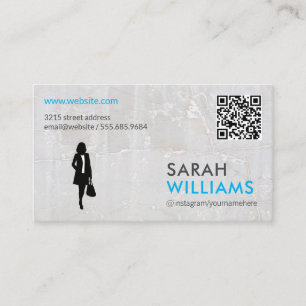 Business Dam Marble QR-kod Visitkort