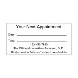 Business Doktor Office Möte Reminder Självfärgande Stämpel