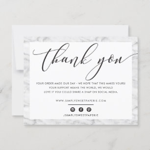 BUSINESS elegant Black grått marble LOGOTYP Tack Kort