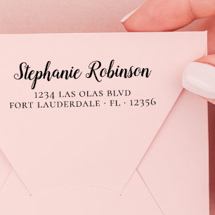 Business Elegant Modern Script-Returadress Självfärgande Stämpel