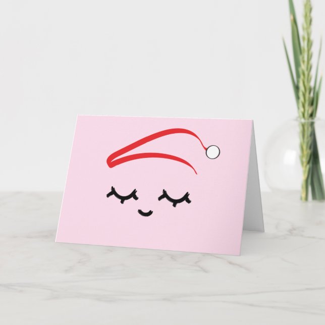 Business Eyelash tillägg Cute Helgdag jul Kort (Framsida)