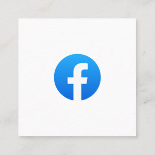 Business Facebook Minimal White/social media Fyrkantigt Visitkort