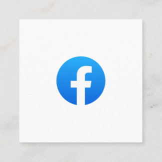 Business Facebook Minimal White/social media Fyrkantigt Visitkort