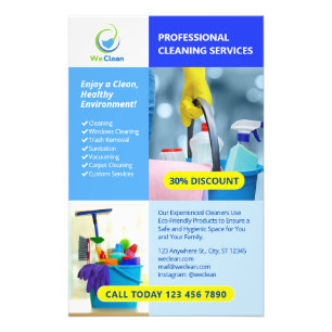 Business Flyer för Städning av professioneller Fototryck