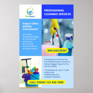 Business Flyer för Städning av professioneller Poster