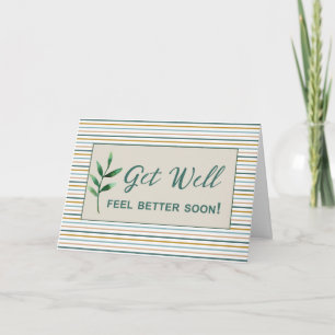 Business Get well Minimalist Rand Leafy Gren Kort