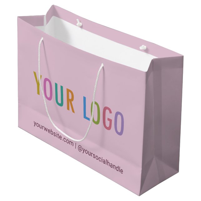 Business Gift Bag Anpassningsbar Company Logotyp M (Framsidan Vinklad)