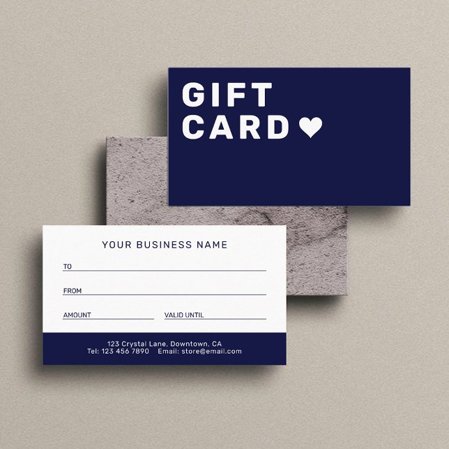 Business Gift Card | Elegant Navy Blue (Skapare uppladdad)