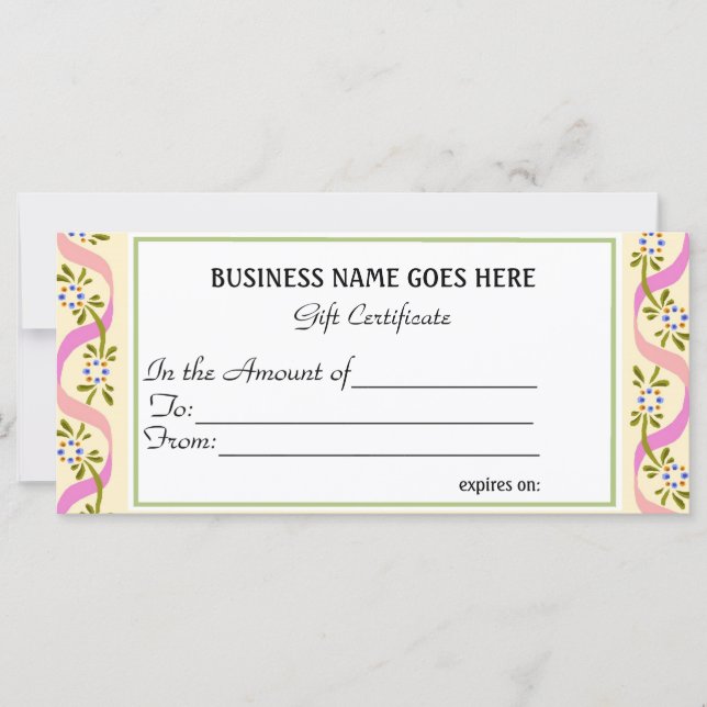 Business Gift Certificate | (Framsida)