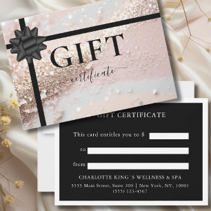 BUSINESS GIFT CERTIFICATE   Band   GLITTER