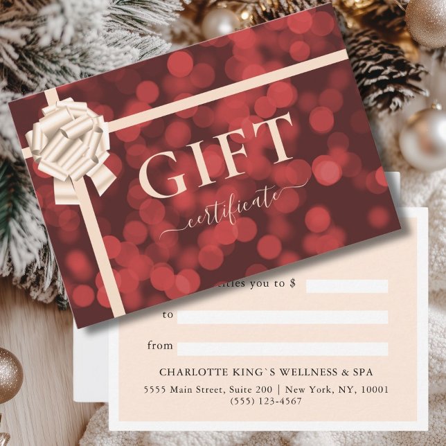 BUSINESS GIFT CERTIFICATE | Band | Red Glitter (BUSINESS GIFT CERTIFICATE | Ribbon | Red Glitter)