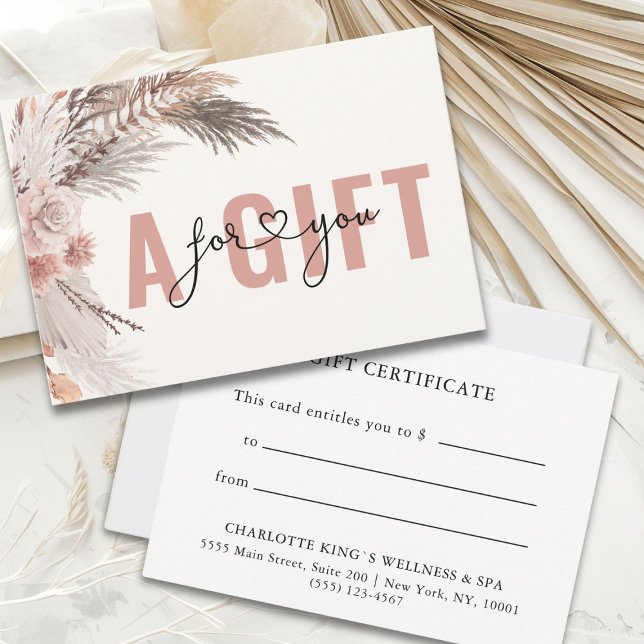 BUSINESS GIFT CERTIFICATE | BOHO (BUSINESS GIFT CERTIFICATE | BOHO)