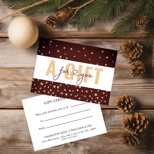 BUSINESS GIFT CERTIFICATE | Christmas Pattern (Skapare uppladdad)
