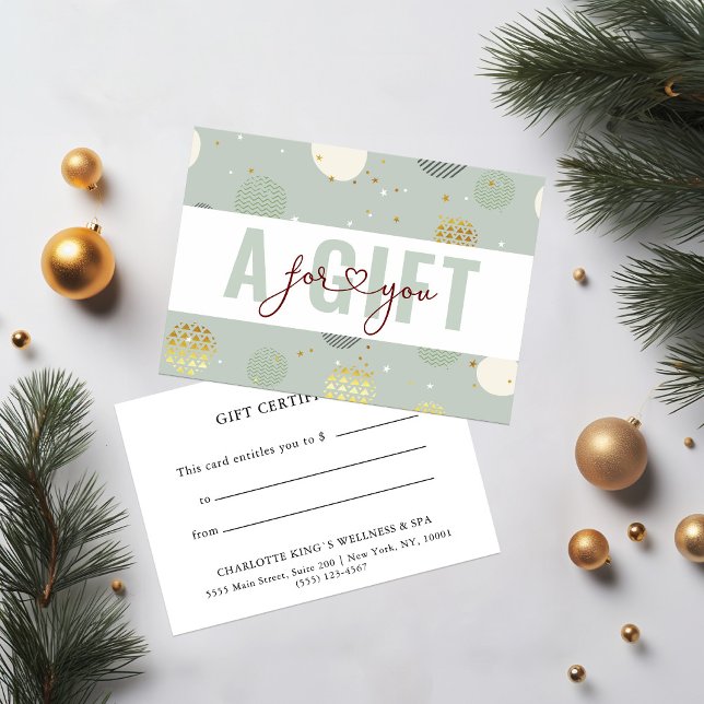 BUSINESS GIFT CERTIFICATE | Christmas Pattern (Skapare uppladdad)