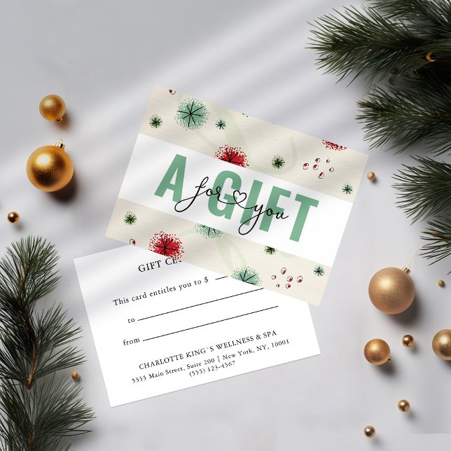 BUSINESS GIFT CERTIFICATE | Christmas Snow Pattern (Skapare uppladdad)