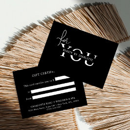 BUSINESS GIFT CERTIFICATE | DU