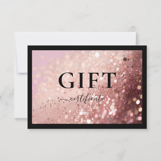 BUSINESS GIFT CERTIFICATE | GLITTER | (Framsida)