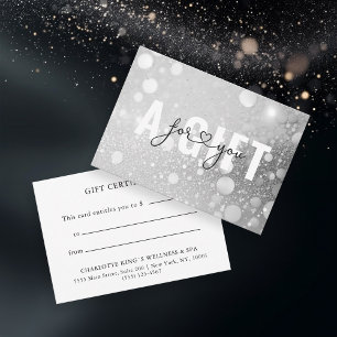 BUSINESS GIFT CERTIFICATE   GLITTER