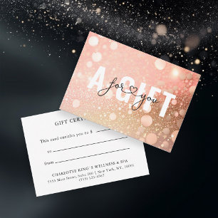 BUSINESS GIFT CERTIFICATE GLITTER