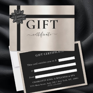 BUSINESS GIFT CERTIFICATE GULD Modern Ribbon