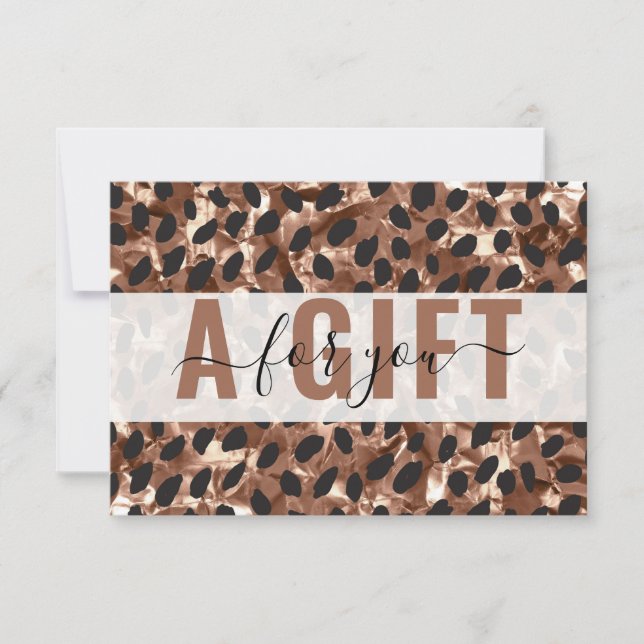 BUSINESS GIFT CERTIFICATE | Leopard Pattern (Framsida)