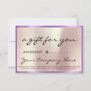 Business Gift Certificate Lila Pearl-Logotyp