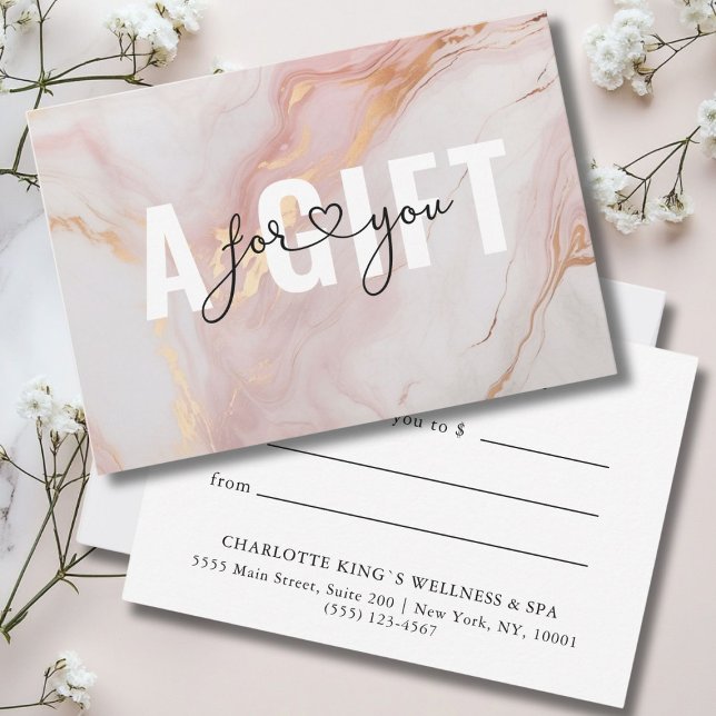 BUSINESS GIFT CERTIFICATE | MARBLE GULD  (BUSINESS GIFT CERTIFICATE | MARBLE GOLD BLUSH)