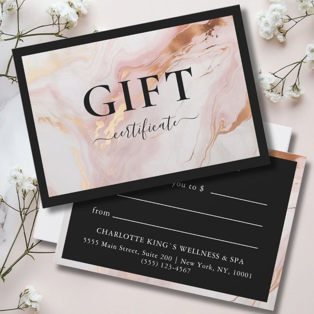 BUSINESS GIFT CERTIFICATE | MARBLE GULD  (BUSINESS GIFT CERTIFICATE | MARBLE GOLD BLUSH)