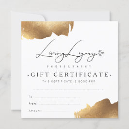 BUSINESS GIFT CERTIFICATE | Minimalistpenseln Guld