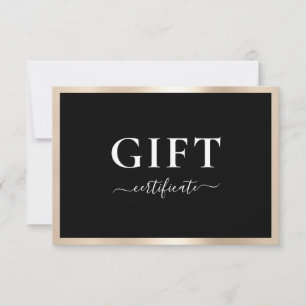 BUSINESS GIFT CERTIFICATE   Modern  