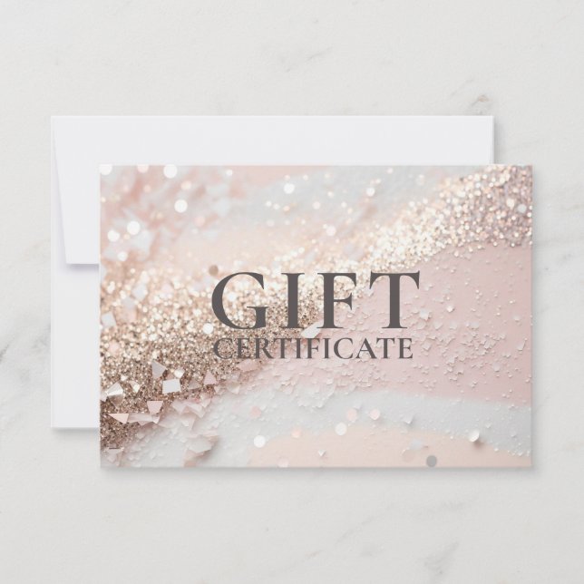 BUSINESS GIFT CERTIFICATE | Modern | GLITTER | (Framsida)