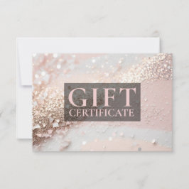 BUSINESS GIFT CERTIFICATE | Modern | GLITTER |