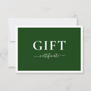 BUSINESS GIFT CERTIFICATE   Modern minimal