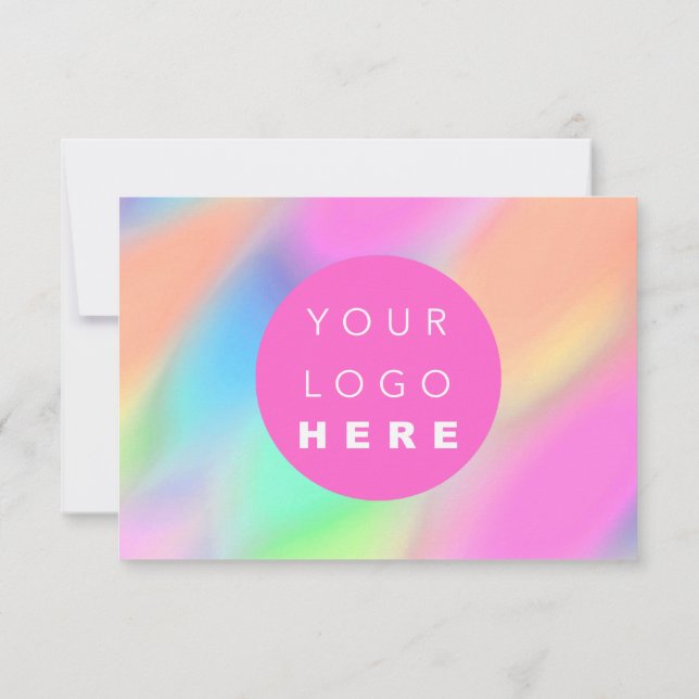 Business Gift Certificate Modern Social Logotyp QR (Baksida)