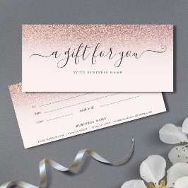Business Gift Certificate Ro Guld Ombre