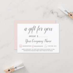 Business Gift-certifikat - helt enkelt Logotyp Ros