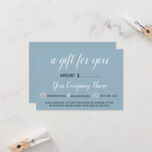 Business Gift-certifikat - helt enkelt Logotyp Soc