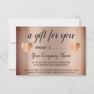 Business Gift-certifikat koppar helt enkelt Ro Hea