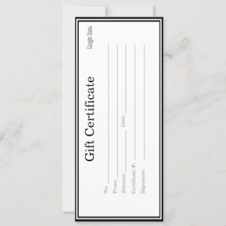 Business Gift-certifikat med Anpassningsbarnas Log