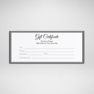 Business Gift-certifikat - utskriven mall