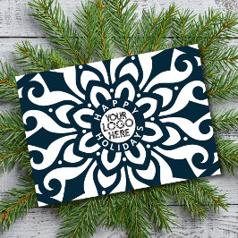 Business Glad helg Company Logotyp Snowflake Julkort