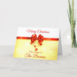 Business God jul Red Ribbon Hälsning Helgkort