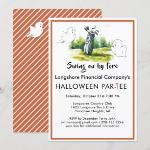 Business Golf Klubb Halloween-garanti Inbjudningar