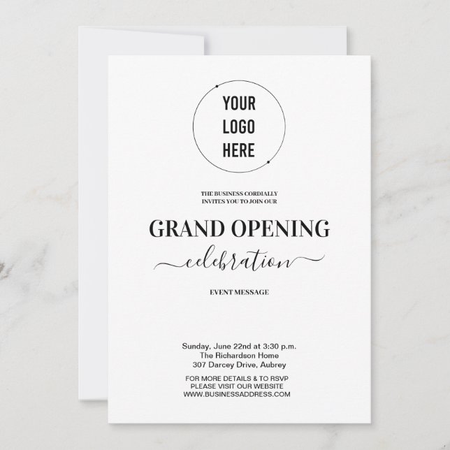 BUSINESS GRAND OPENING INBJUDNINGAR (Framsida)