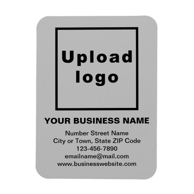 Business Grått Flexible Photo Magnet (Vertikal)