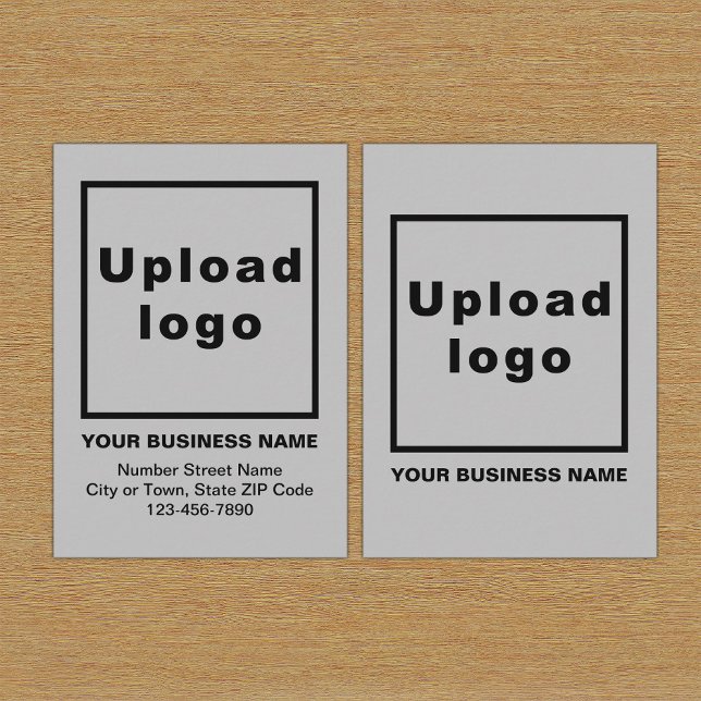 Business Grått-höljeskort Tilläggskort (Build brand name awareness. Your business brand on gray enclosure card.)
