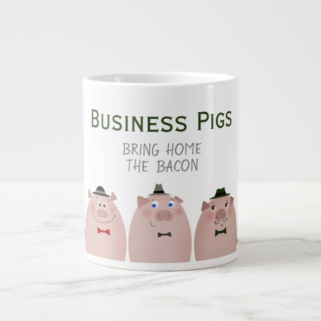 Business Grisar kommer hem med bacon-fonnotan Jumbo Mugg (Framsidan)